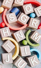 Solid Oak Wooden Letter Blocks